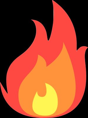 ilustração de fogo em estilo cartoon